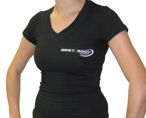 Best Body Nutrition - Damenshirt schwarz mit V-Schnitt